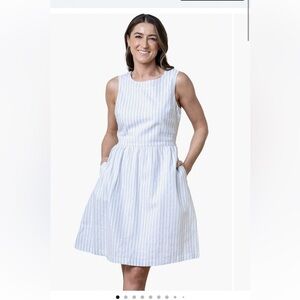 Hope & Henry women’s linen open back sundress size 14